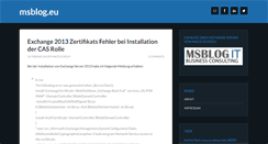 Desktop Screenshot of msblog.eu