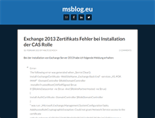 Tablet Screenshot of msblog.eu